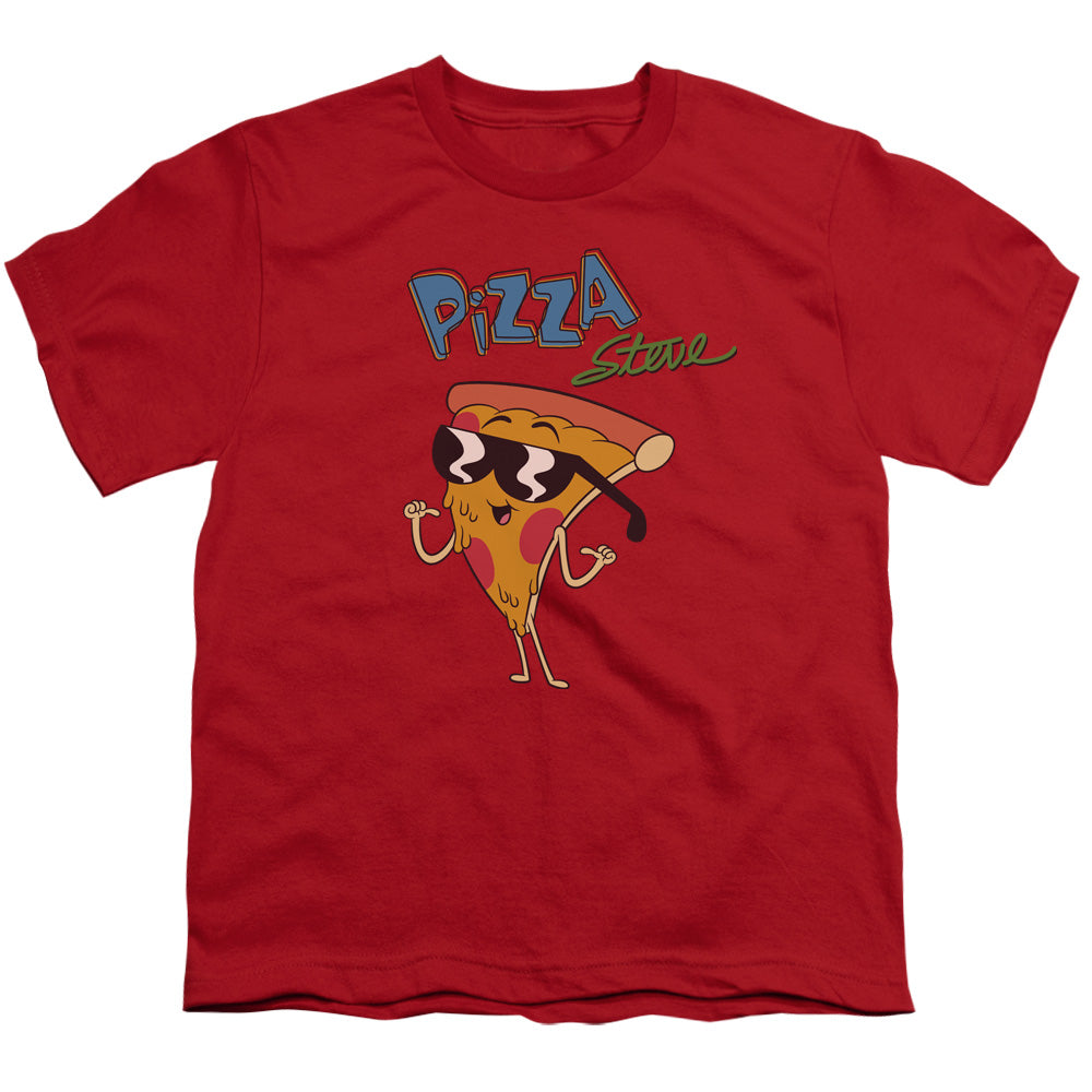 Uncle Grandpa Pizza Steve Kids Youth T Shirt Red Officially Licensed