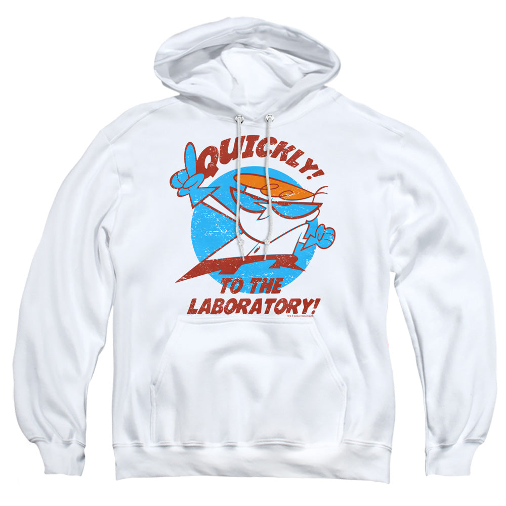 Dexters Laboratory Quickly Mens Hoodie White Officially Licensed