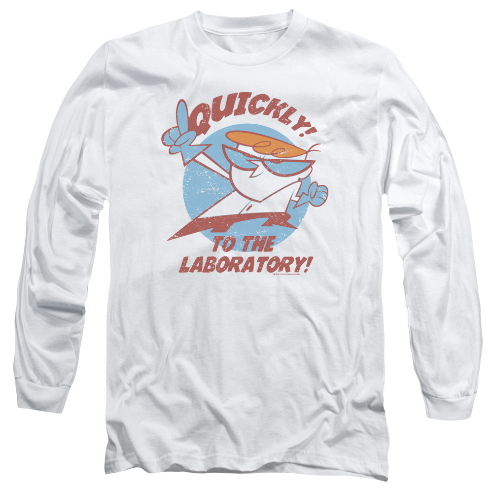 Dexters Laboratory Quickly Mens Long Sleeve Shirt White Officially Licensed Officially Licensed