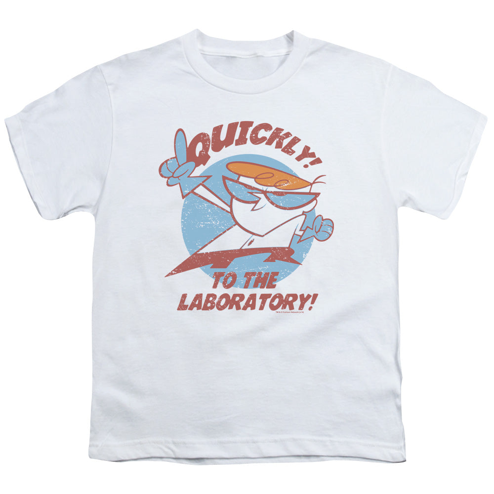 Dexters Laboratory Quickly Kids Youth T Shirt White Officially Licensed