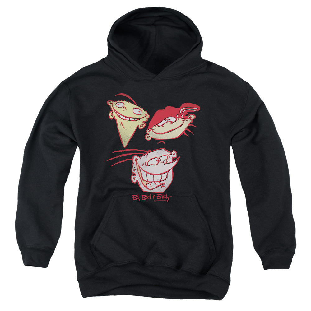 Ed Edd N Eddy Three Heads Kids Youth Hoodie Black Officially Licensed