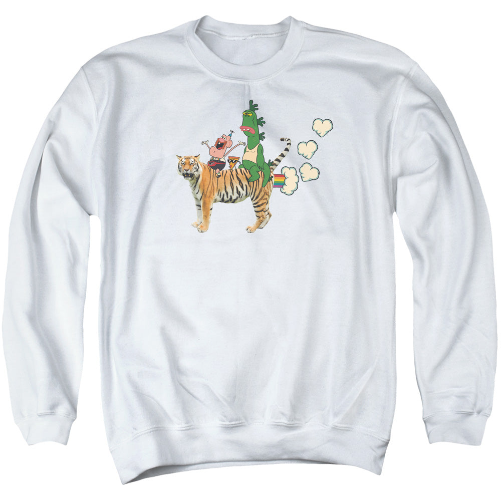 Uncle Grandpa Fart Hearts Mens Crewneck Sweatshirt White Officially Licensed