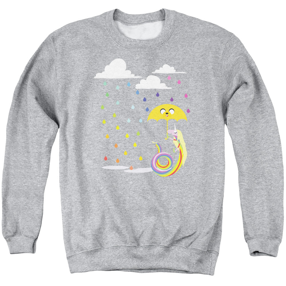 Adventure Time Lady in the Rain Mens Crewneck Sweatshirt Athletic Heather Officially Licensed