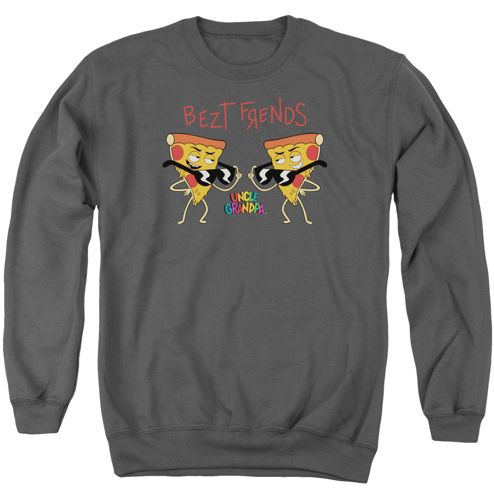 Uncle Grandpa Bezt Frends Mens Crewneck Sweatshirt Charcoal Officially Licensed