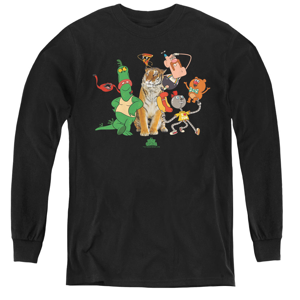 Uncle Grandpa Group Long Sleeve Kids Youth T Shirt Black Officially Licensed