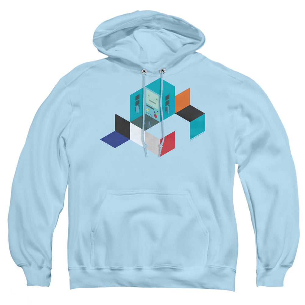 Adventure Time Bmo Blocks Mens Hoodie Light Blue Officially Licensed