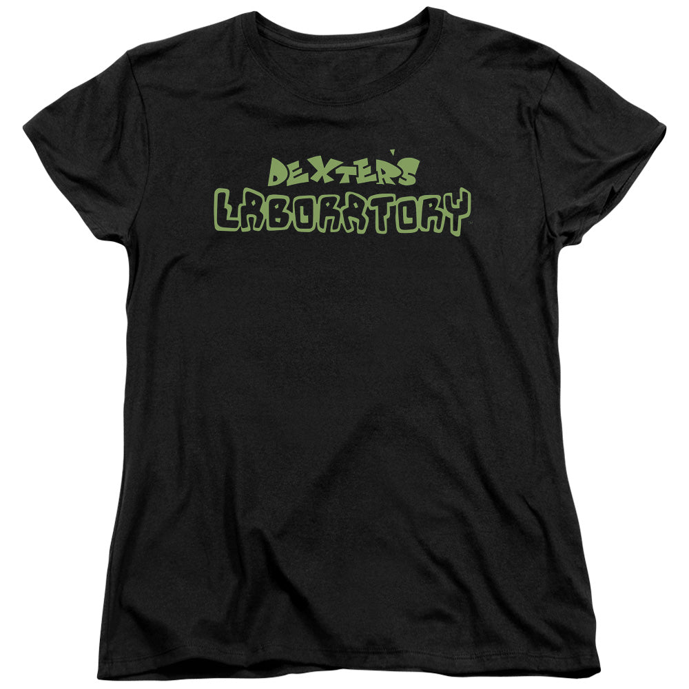 Dexters Laboratory Dexters Logo Womens T Shirt Black Officially Licensed
