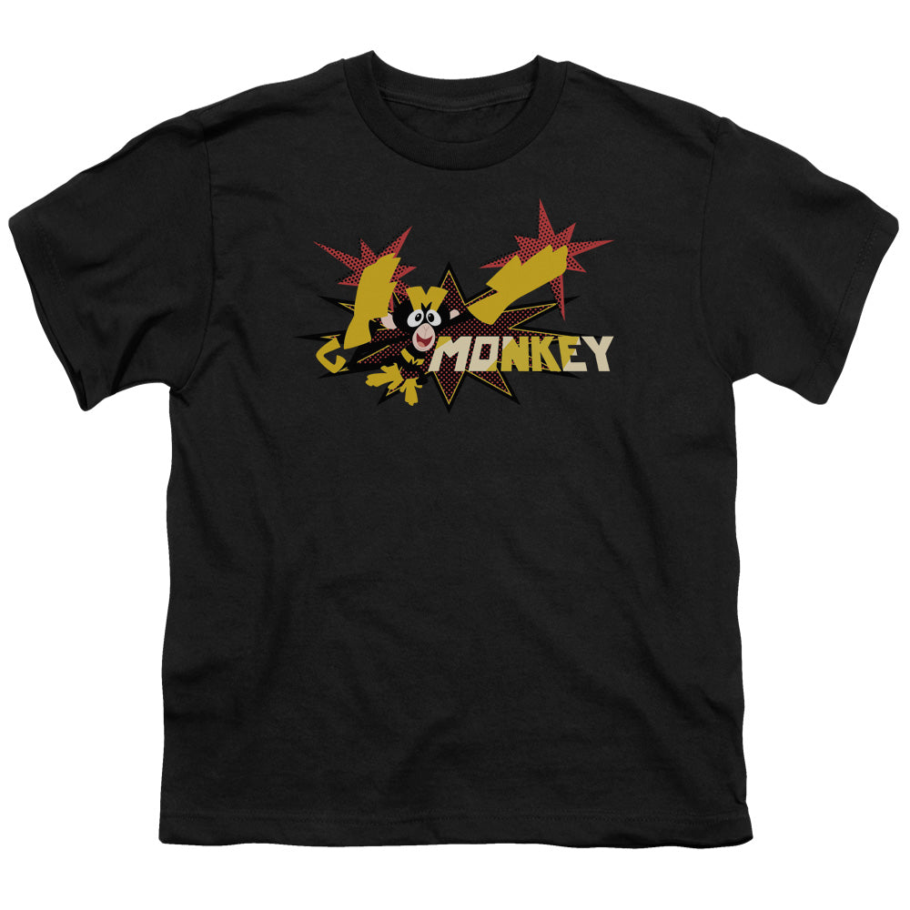 Dexters Laboratory Monkey Kids Youth T Shirt Black Officially Licensed