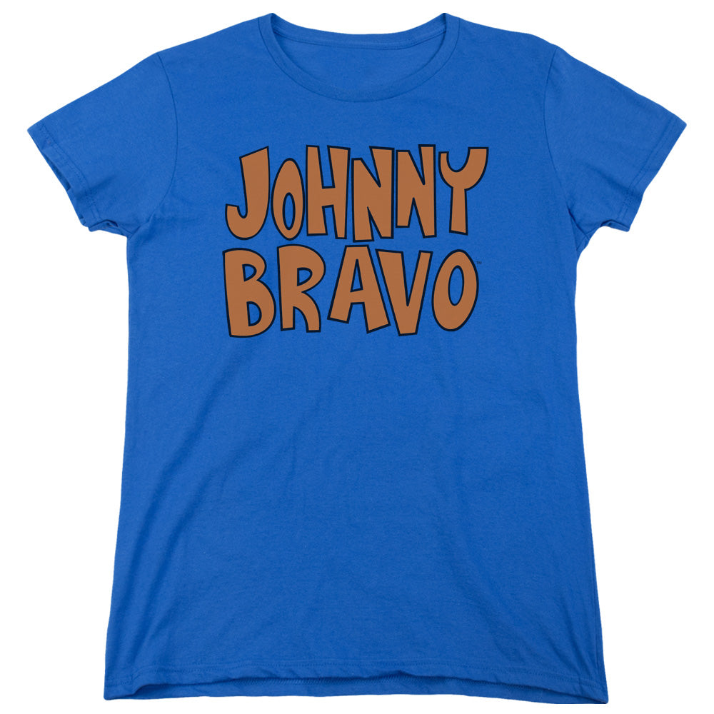 Johnny Bravo Jb Logo Womens T Shirt Royal Blue Officially Licensed