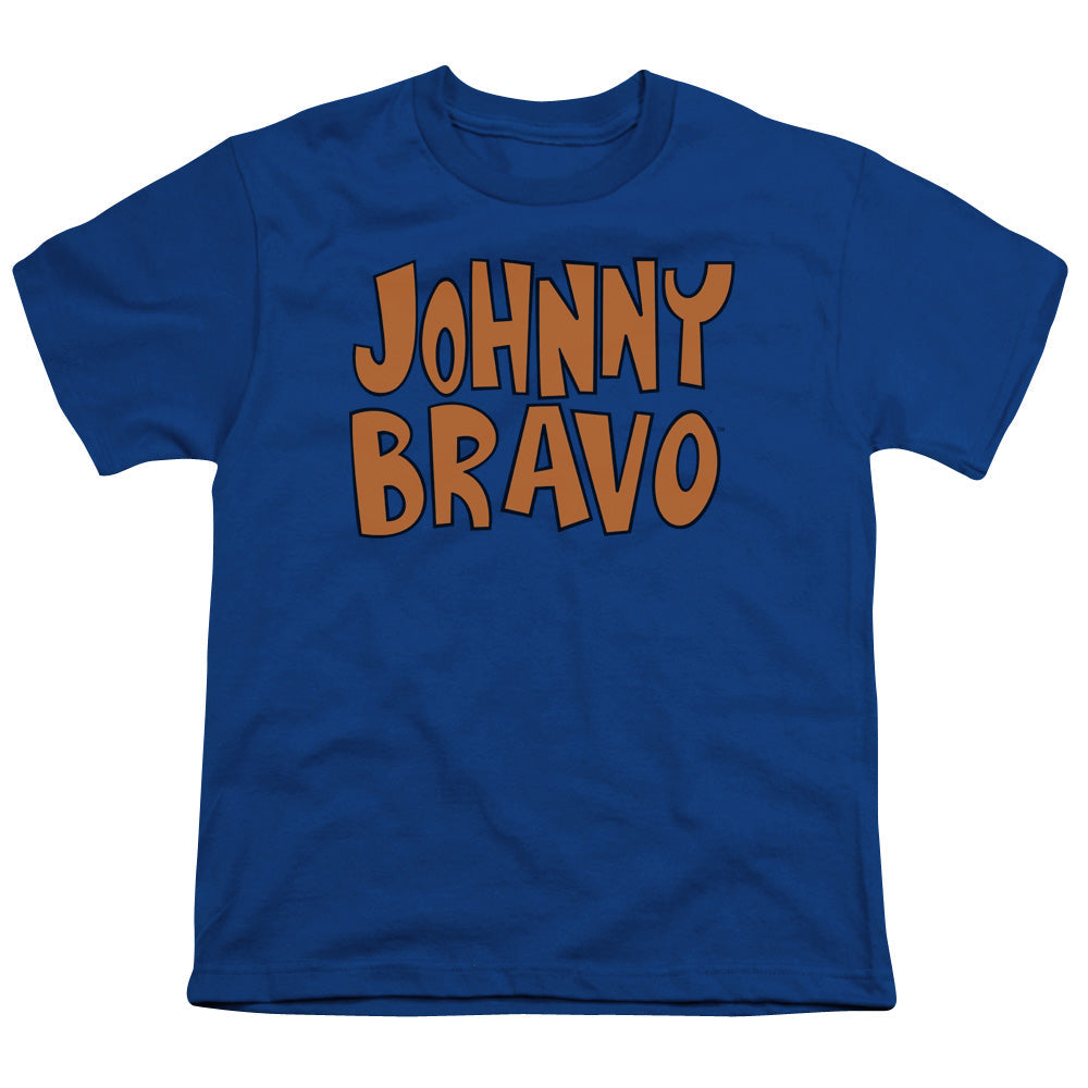 Johnny Bravo Jb Logo Kids Youth T Shirt Royal Blue Officially Licensed