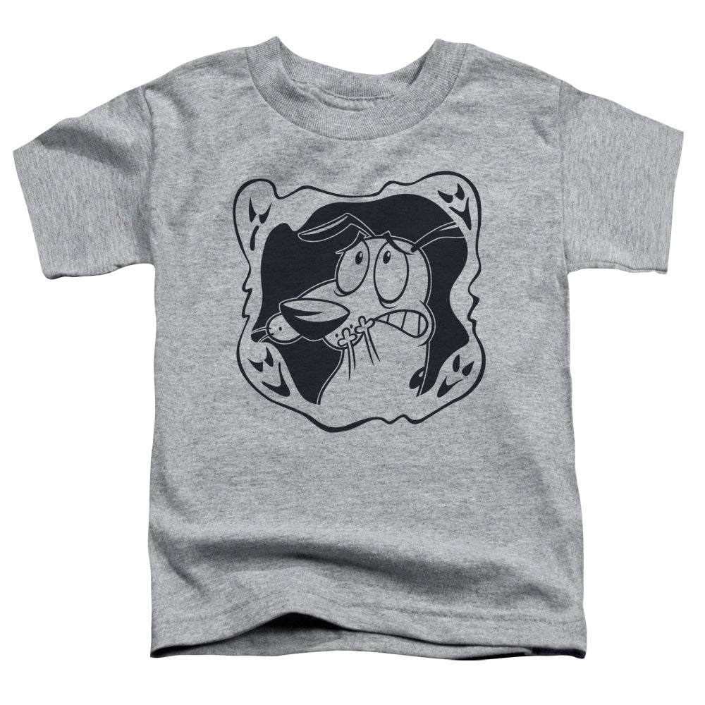 Courage the Cowardly Dog Ghost Frame Toddler Kids Youth T Shirt Athletic Heather Officially Licensed