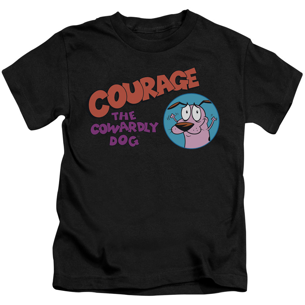 Courage the Cowardly Dog Courage Logo Juvenile Kids Youth T Shirt Black Officially Licensed