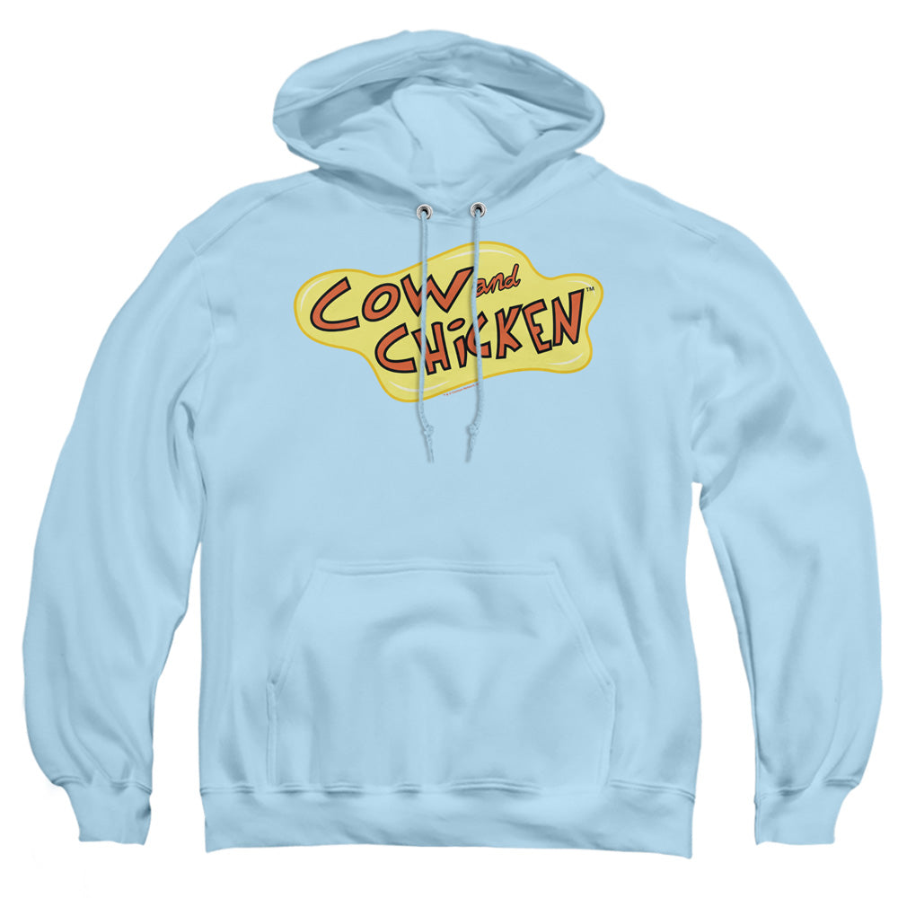 Cow And Chicken Cow Chicken Logo Mens Hoodie Light Blue Officially Licensed