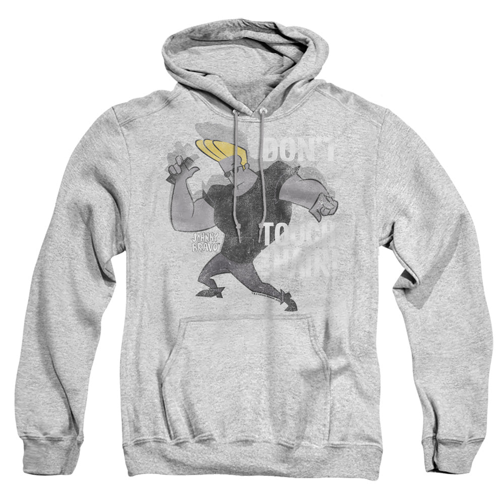 Johnny Bravo Hair Mens Hoodie Athletic Heather Officially Licensed