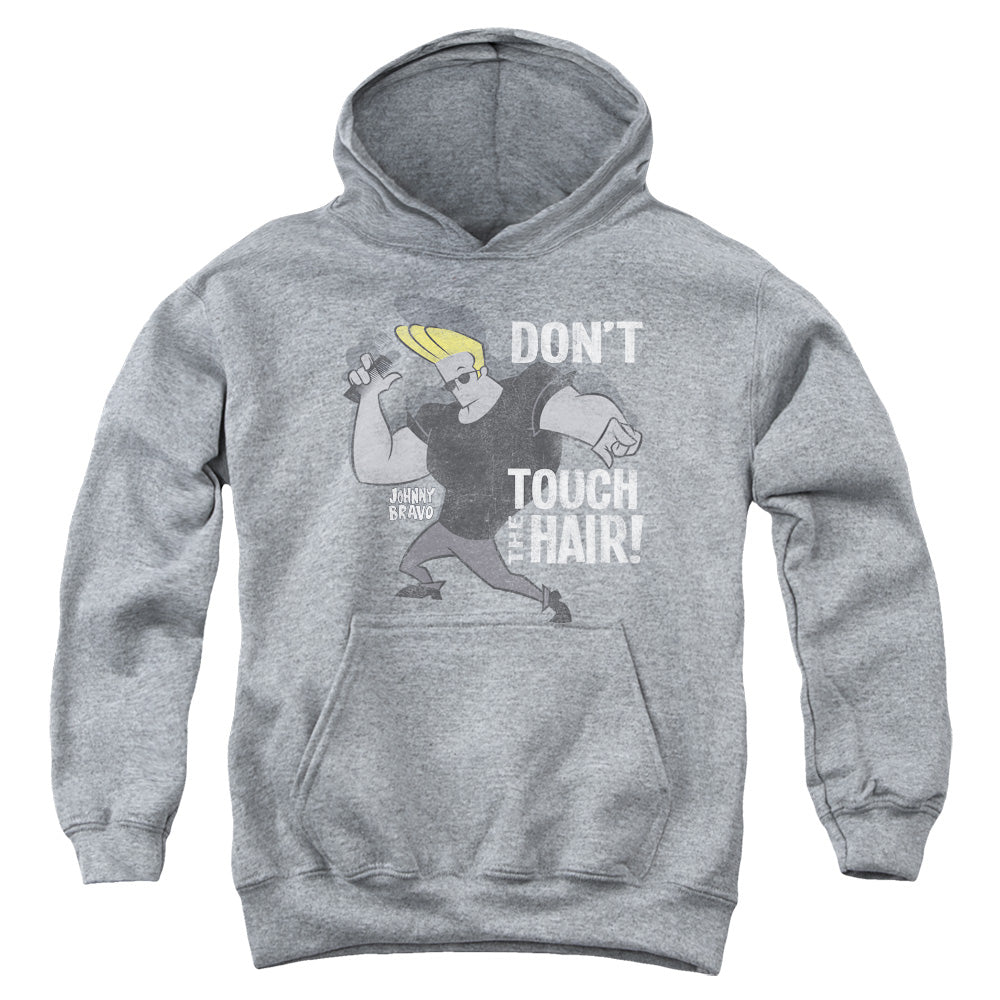 Johnny Bravo Hair Kids Youth Hoodie Heather Officially Licensed