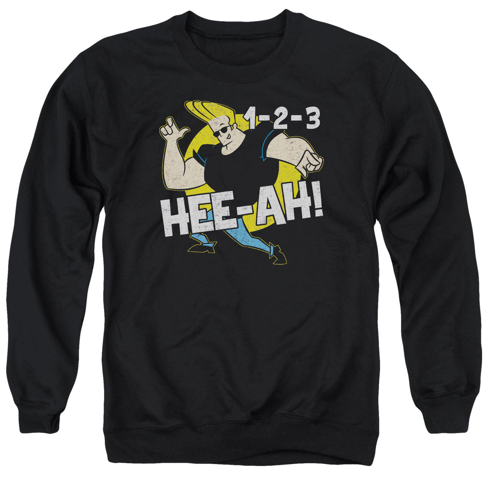 Johnny Bravo 123 Mens Crewneck Sweatshirt Black Officially Licensed