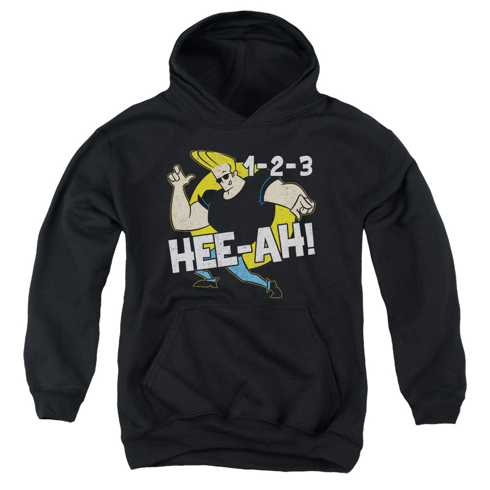 Johnny Bravo 123 Kids Youth Hoodie Black Officially Licensed