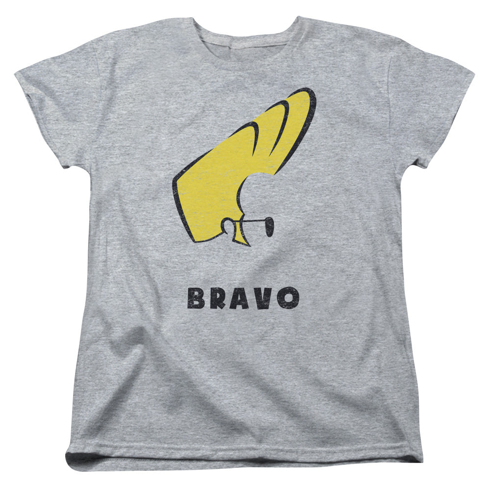 Johnny Bravo Johnny Hair Womens T Shirt Athletic Heather Officially Licensed