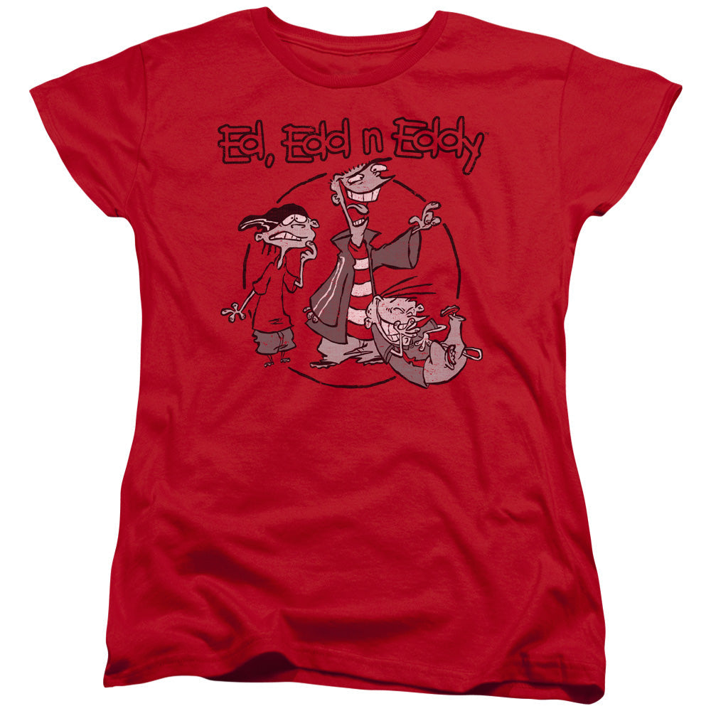 Ed Edd N Eddy Gang Womens T Shirt Red Officially Licensed