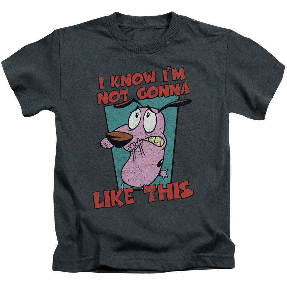 Courage the Cowardly Dog Not Gonna Like Juvenile Kids Youth T Shirt Charcoal Officially Licensed