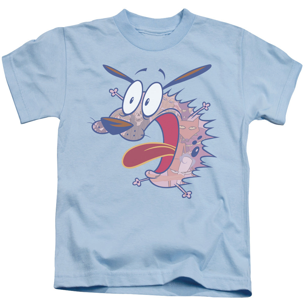 Courage the Cowardly Dog Evil Inside Juvenile Kids Youth T Shirt Light Blue Officially Licensed