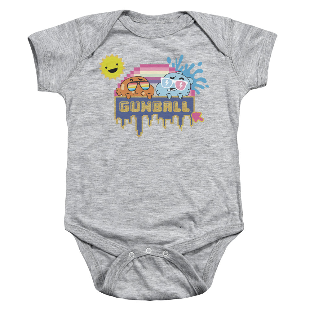Amazing World of Gumball Sunshine Infant Baby Snapsuit Athletic Heather Officially Licensed