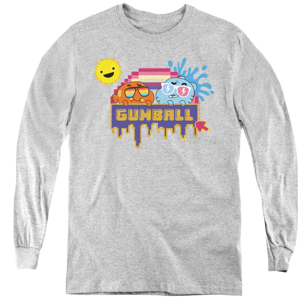 Amazing World of Gumball Sunshine Long Sleeve Kids Youth T Shirt Athletic Heather Officially Licensed
