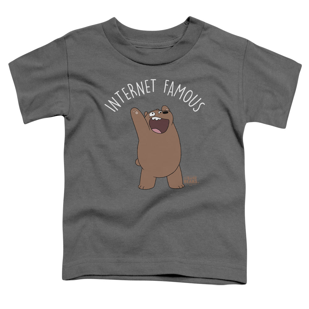 We Bare Bears Internet Famous Toddler Kids Youth T Shirt Charcoal Officially Licensed