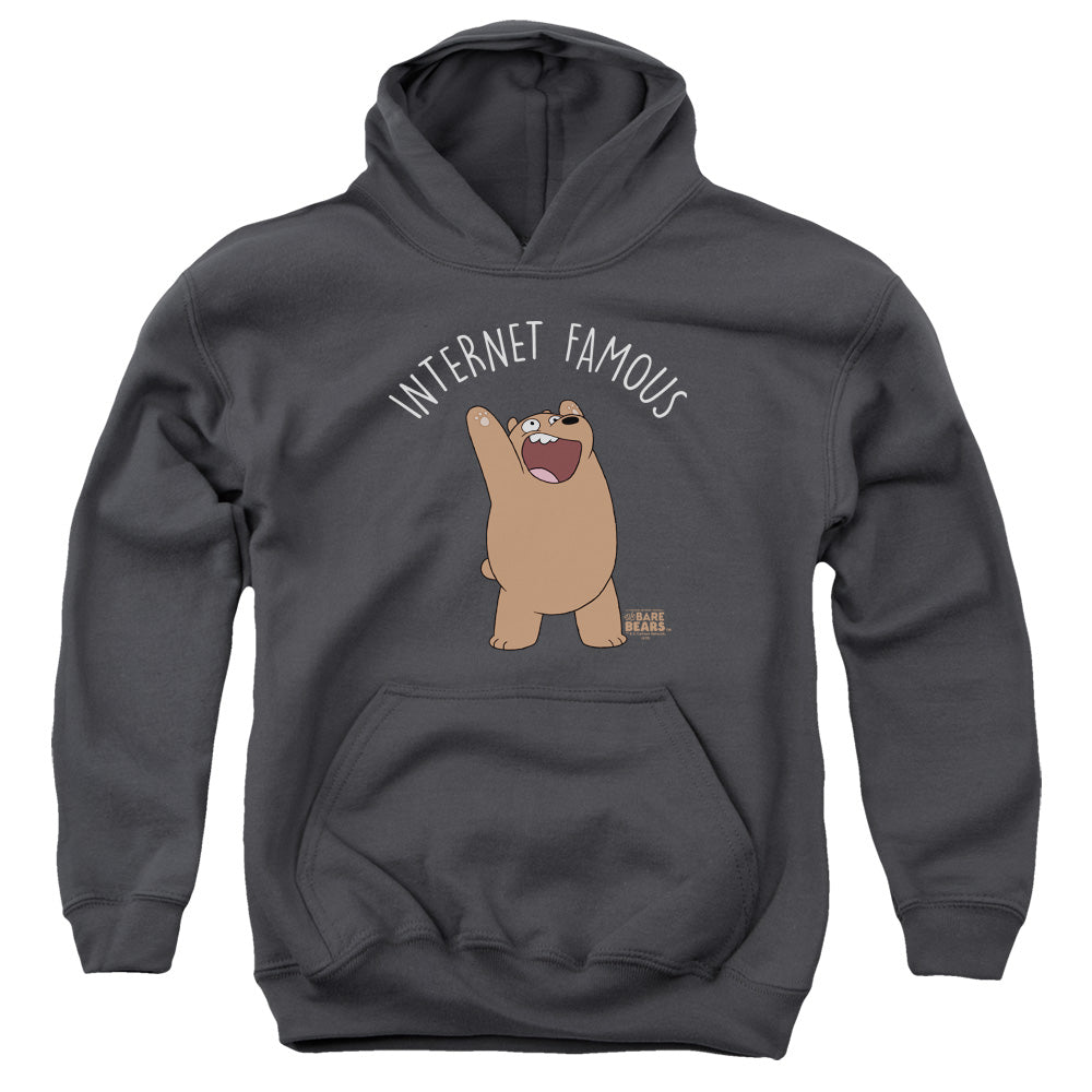 We Bare Bears Internet Famous Kids Youth Hoodie Charcoal Officially Licensed