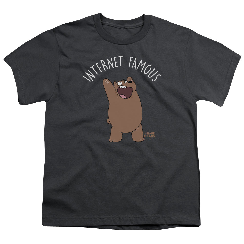 We Bare Bears Internet Famous Kids Youth T Shirt Charcoal Officially Licensed