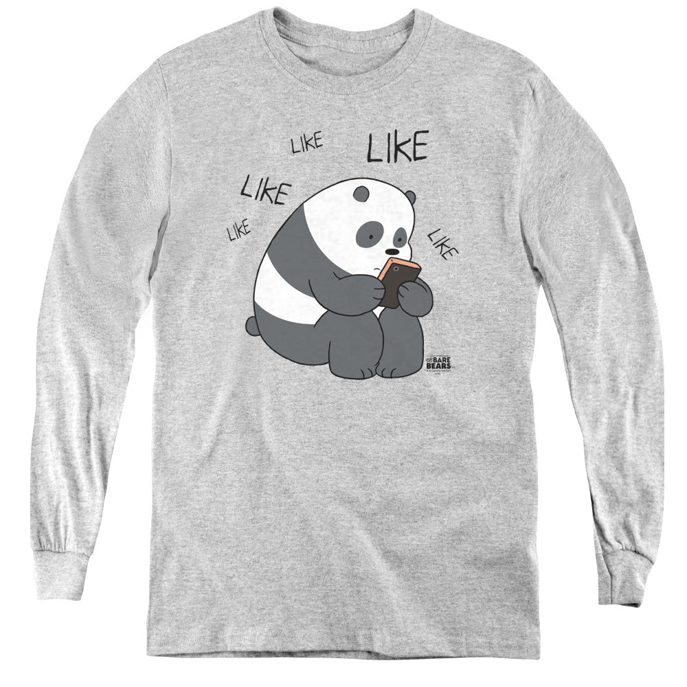 We Bare Bears Like Like Like Long Sleeve Kids Youth T Shirt Athletic Heather Officially Licensed
