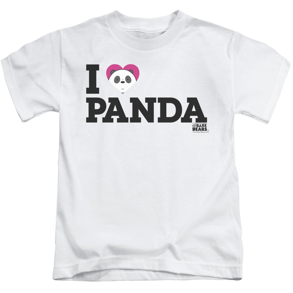 We Bare Bears Heart Panda Juvenile Kids Youth T Shirt White Officially Licensed
