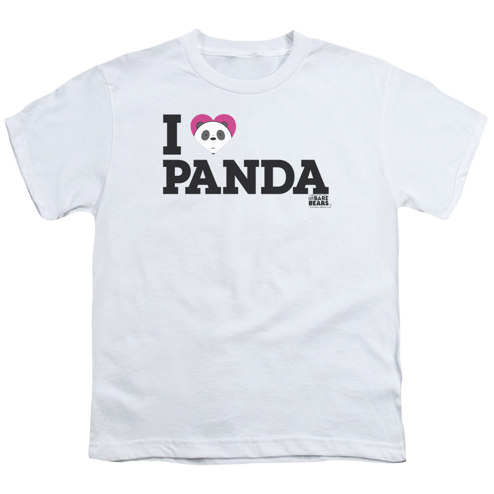 We Bare Bears Heart Panda Kids Youth T Shirt White Officially Licensed