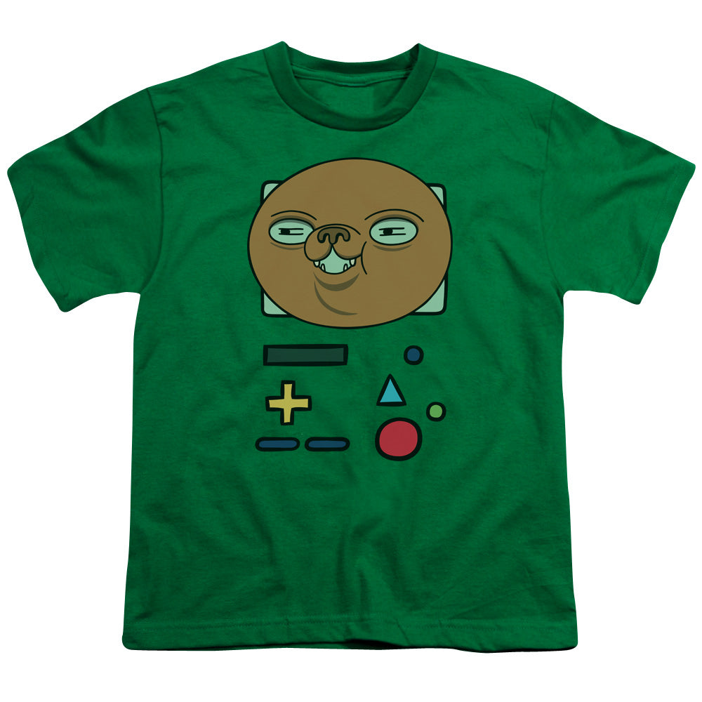 Adventure Time Bmo Mask Kids Youth T Shirt Kelly Green Officially Licensed
