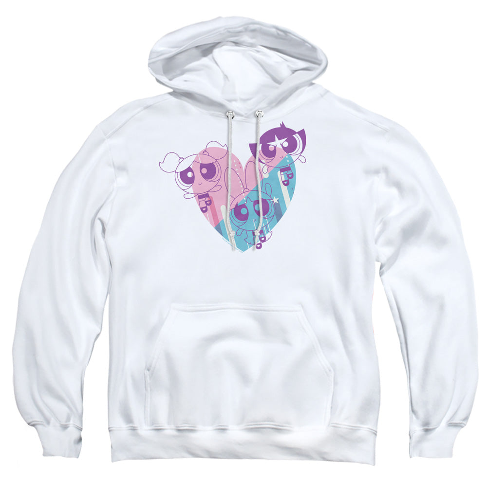 Powerpuff Girls Powerpuff Heart Mens Hoodie White Officially Licensed