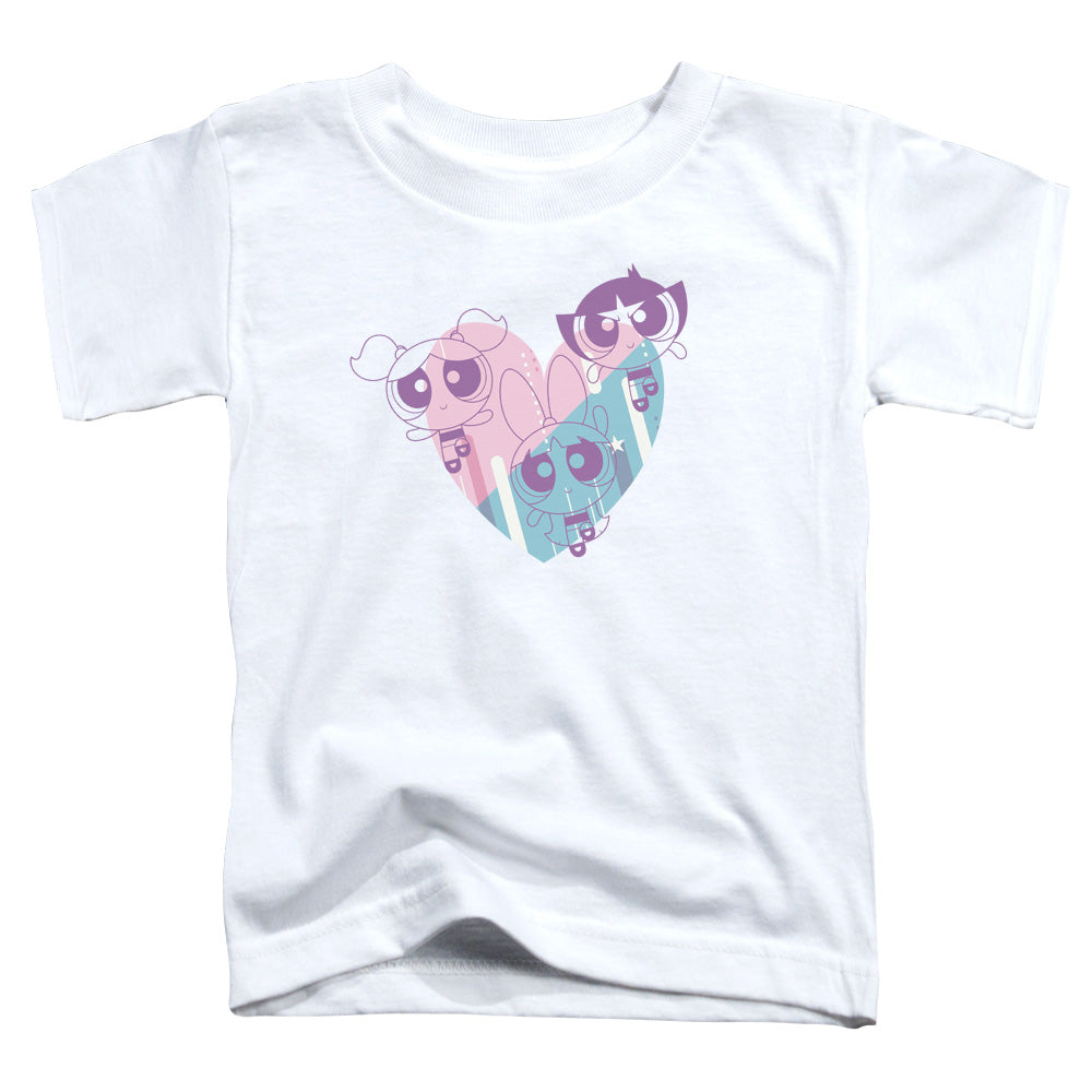 Powerpuff Girls Powerpuff Heart Toddler Kids Youth T Shirt White Officially Licensed