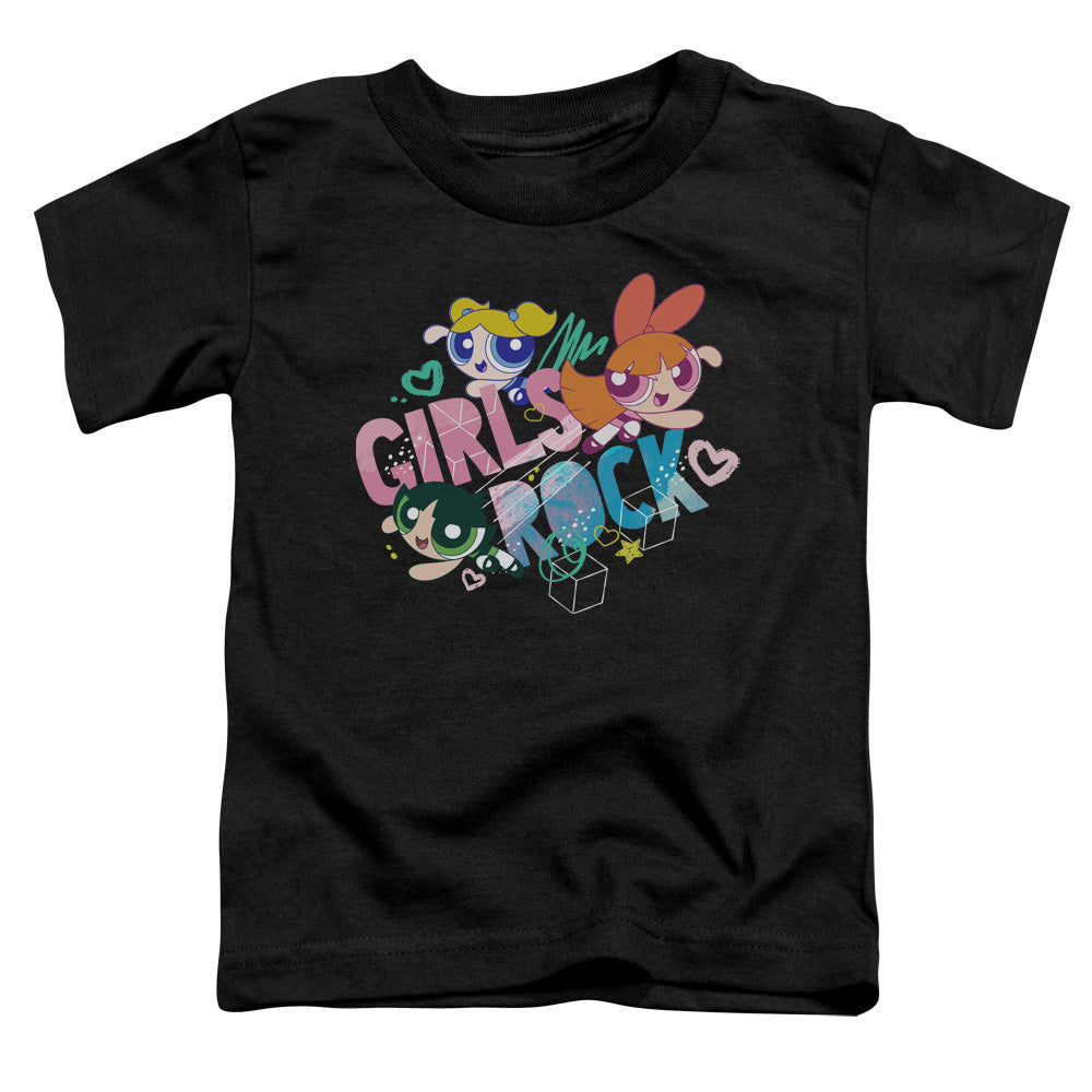 Powerpuff Girls Girls Rock Toddler Kids Youth T Shirt Black Officially Licensed