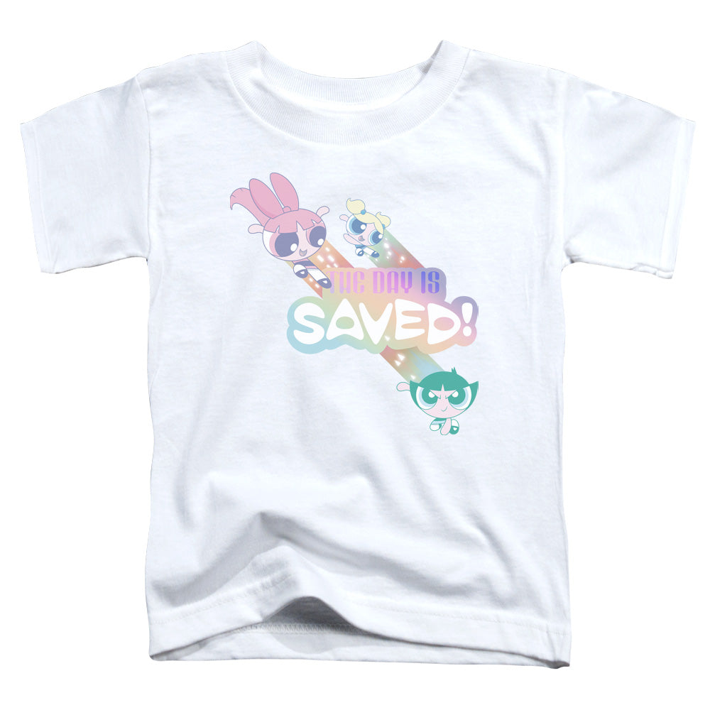 Powerpuff Girls the Day is Saved Toddler Kids Youth T Shirt White Officially Licensed