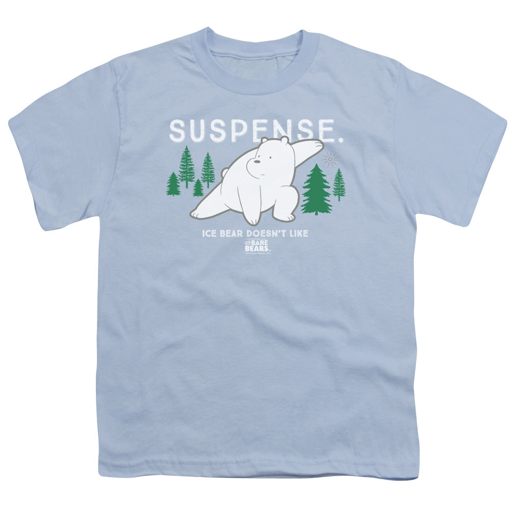 We Bare Bears Suspense Kids Youth T Shirt Light Blue Officially Licensed