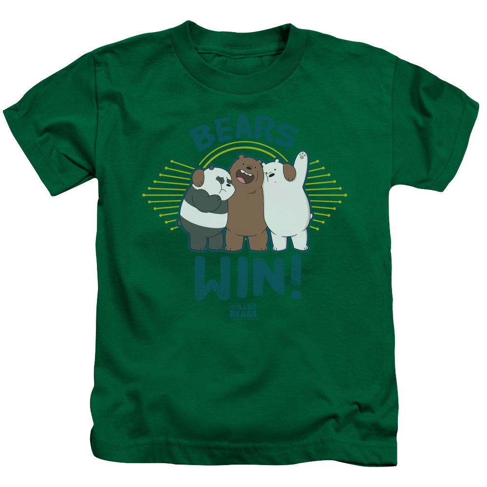 We Bare Bears Bears Win Juvenile Kids Youth T Shirt Kelly Green Officially Licensed