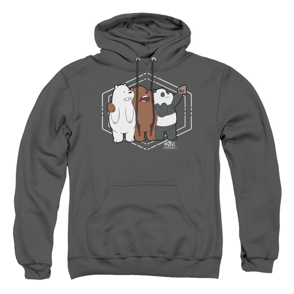 We Bare Bears Selfie Mens Hoodie Charcoal Officially Licensed