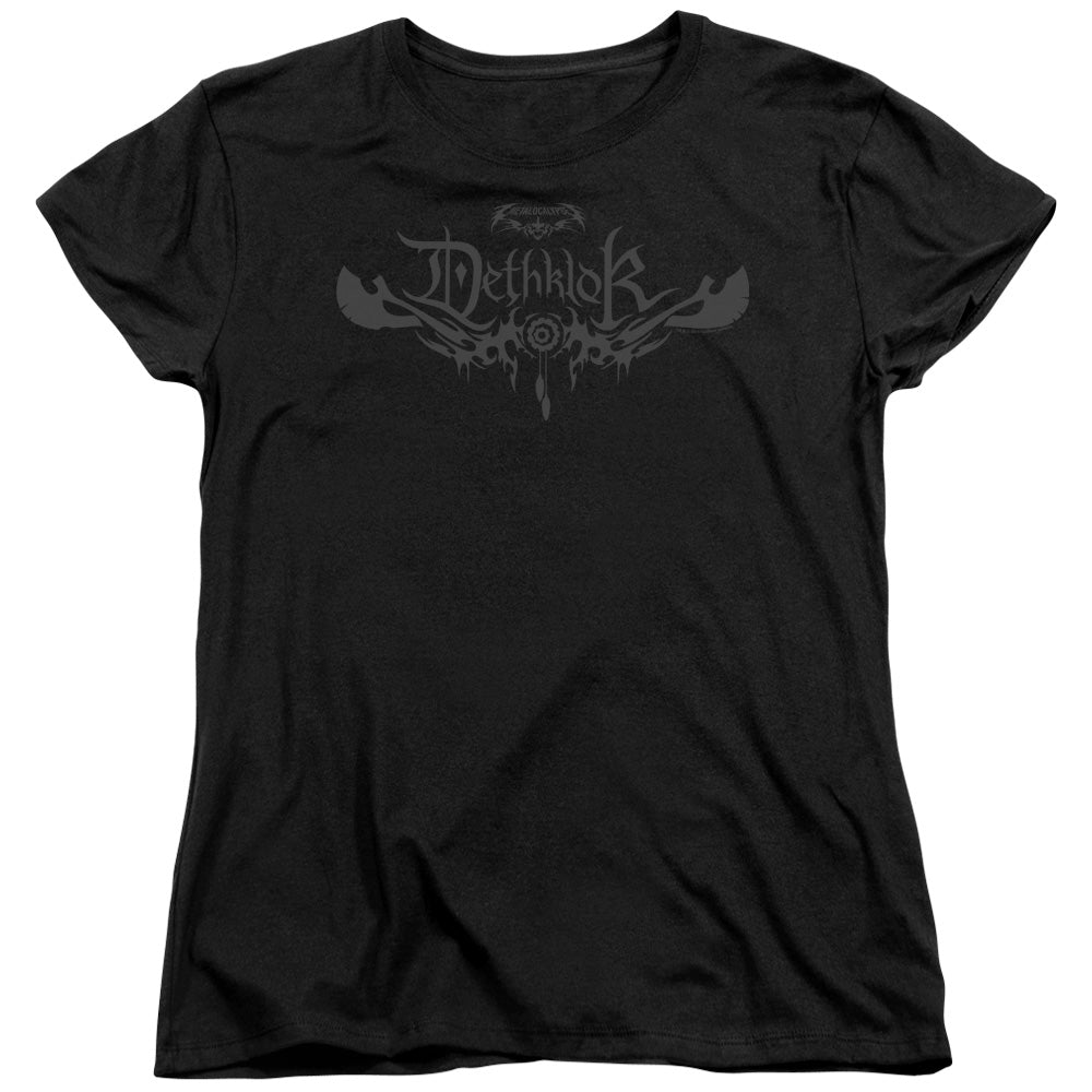 Metalocalypse Dethklok Logo Womens T Shirt Black Officially Licensed