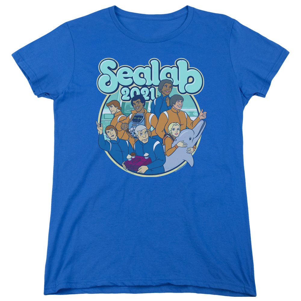 Sealab 2021 Gangs All Here Womens T Shirt Royal Blue Officially Licensed