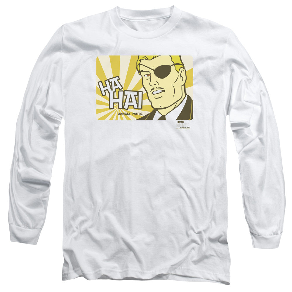 Harvey Birdman Phil Ken Sebben Mens Long Sleeve Shirt White Officially Licensed Officially Licensed