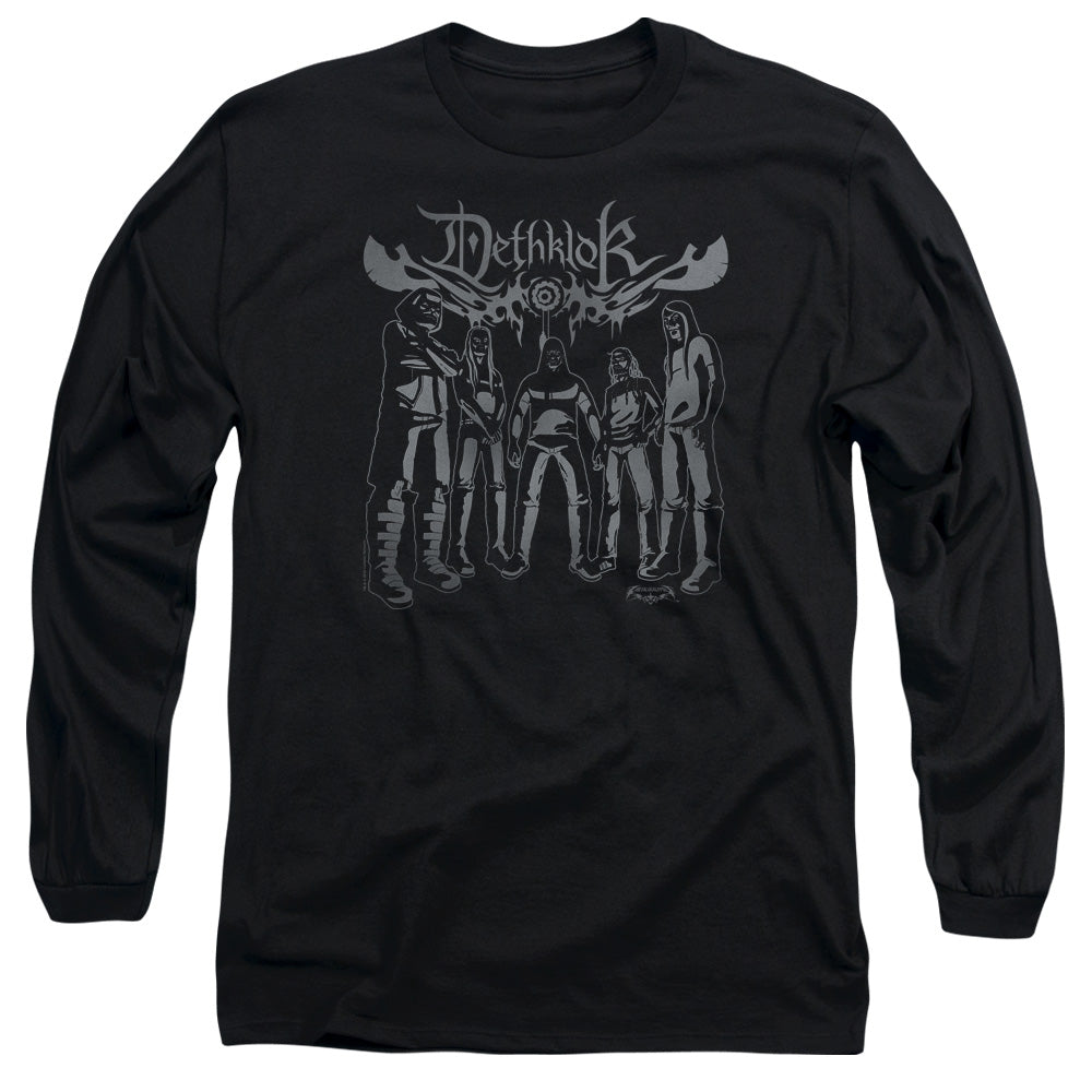 Metalocalypse Dethklok Band Mens Long Sleeve Shirt Black Officially Licensed