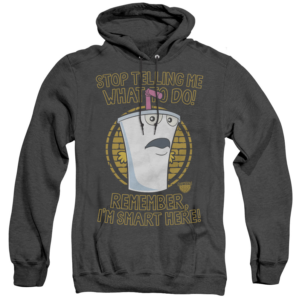 Aqua Teen Hunger Force Stop Mens Heather Hoodie Black Officially Licensed