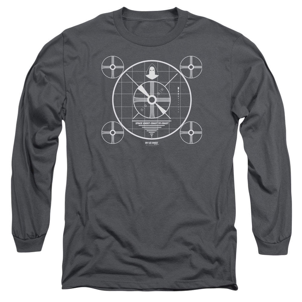 Space Ghost Coast To Coast Mens Long Sleeve Shirt Charcoal Officially Licensed Officially Licensed