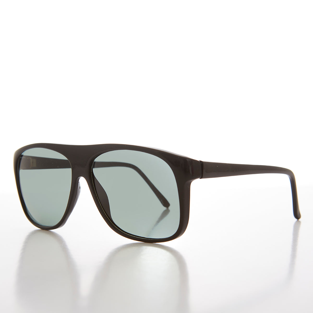 Glass Lens Square Large Vintage Aviator Sunglass - Conrad