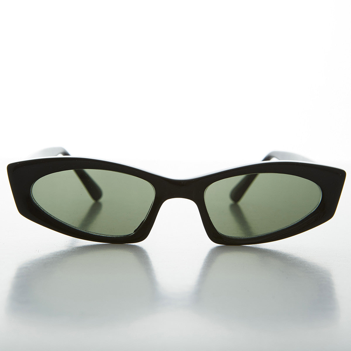 Hipster Cool Thin Crazy Cat Eye Sunglass - Cortney