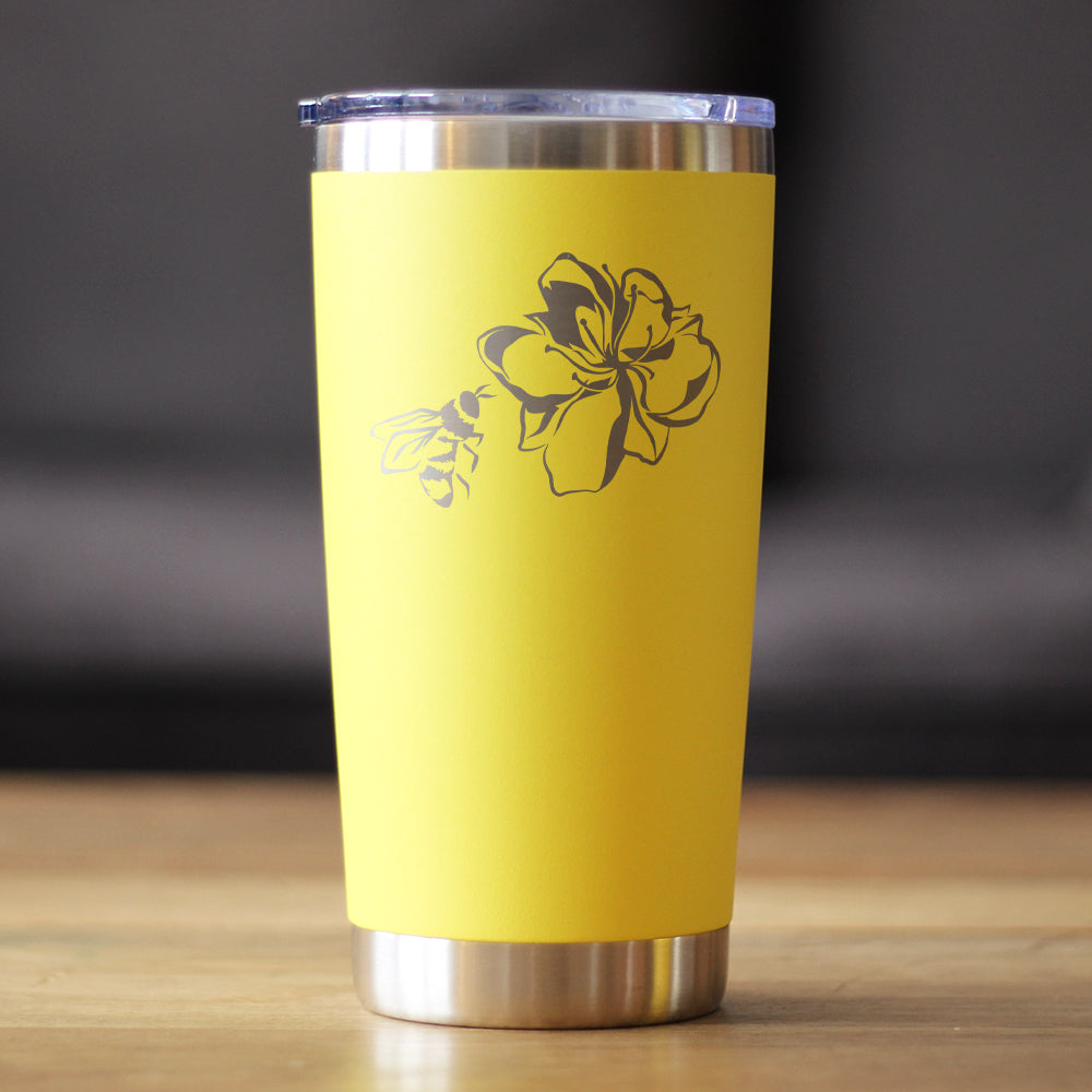 Bee Flower - Cute Gifts for Bumblebee & Nature Lovers - 20 oz Coffee Tumbler